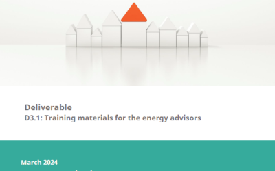 Interesting report on the cross renoHome project – Training materials for the energy advisors