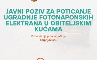 Otvoren Javni poziv za sufinanciranje sunčanih elektrana na obiteljskim kućama