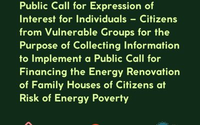 The Environmental Protection and Energy Efficiency Fund invites interested citizens at risk of energy poverty to apply to the Expression of Interest Call.