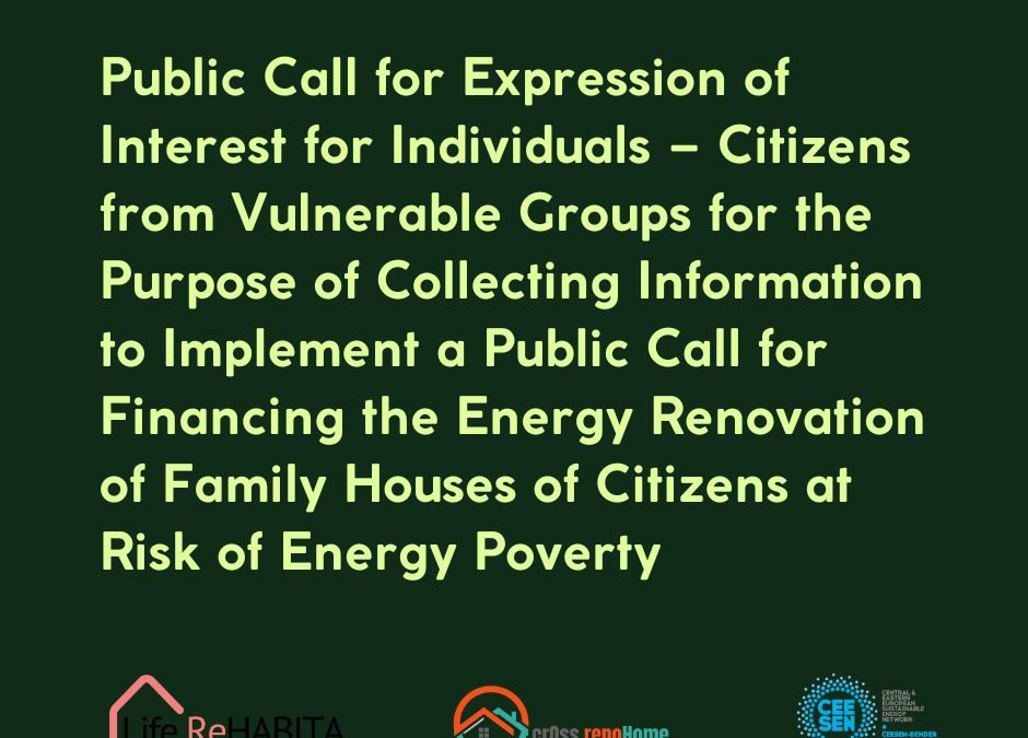 The Environmental Protection and Energy Efficiency Fund invites interested citizens at risk of energy poverty to apply to the Expression of Interest Call.
