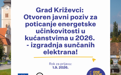 KLIK organizira radionicu o sufinanciranju sunčanih elektrana za građane – otvorena dva poziva  jedan od Grada Križevci i jedan od Koprivničko-križevačke županije