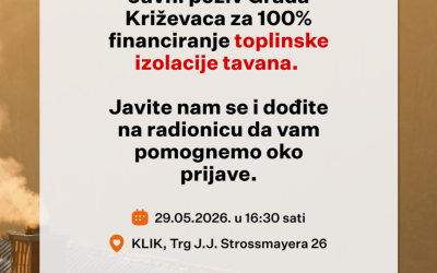 OSS Križiveci: Radionica –  Ostvarite 100 % financiranje toplinske izolacije tavana